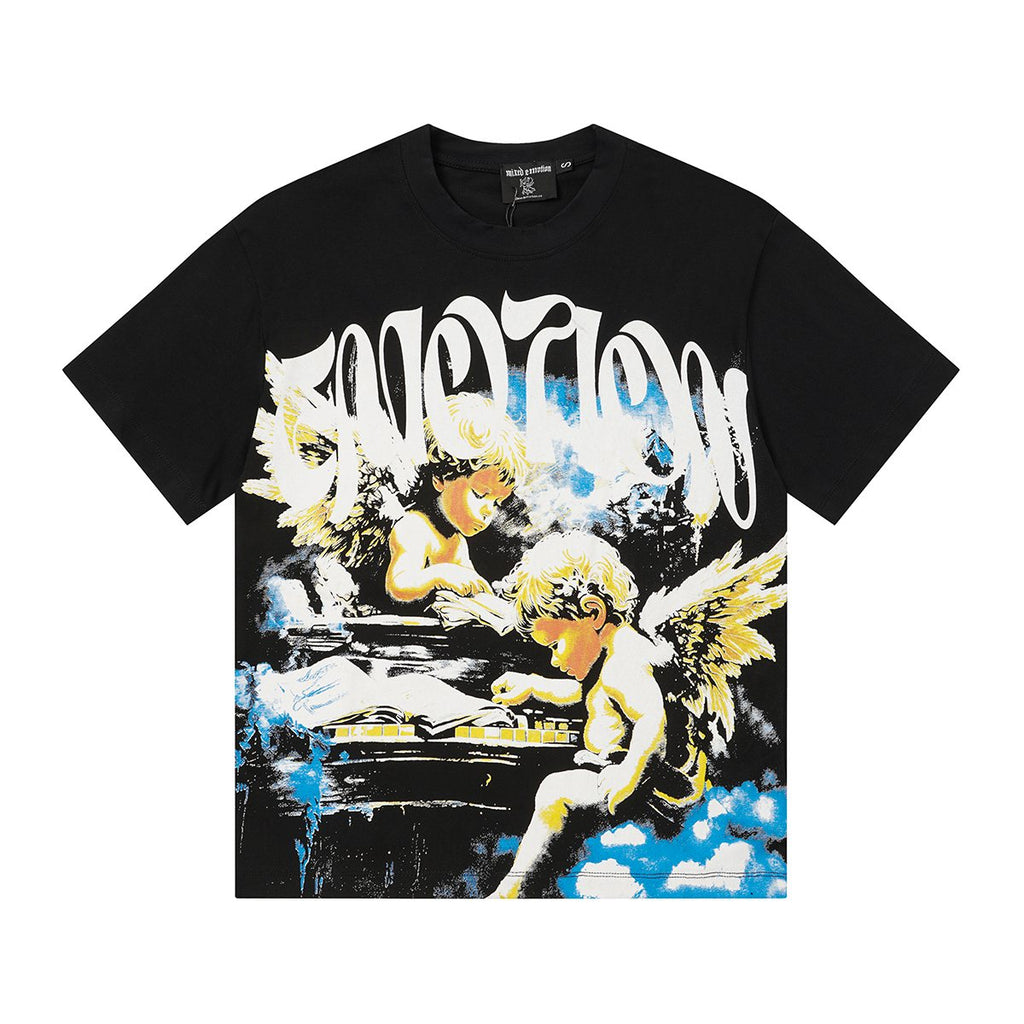 MIXED EMOTION Rhinestone Graphic Short-Sleeve T-Shirt ¡ª front