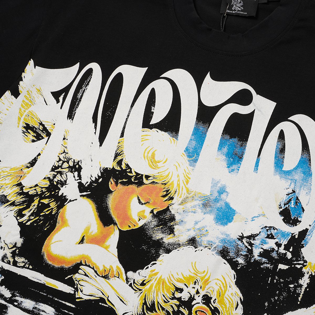 MIXED EMOTION Rhinestone Graphic Short-Sleeve T-Shirt ¡ª detail