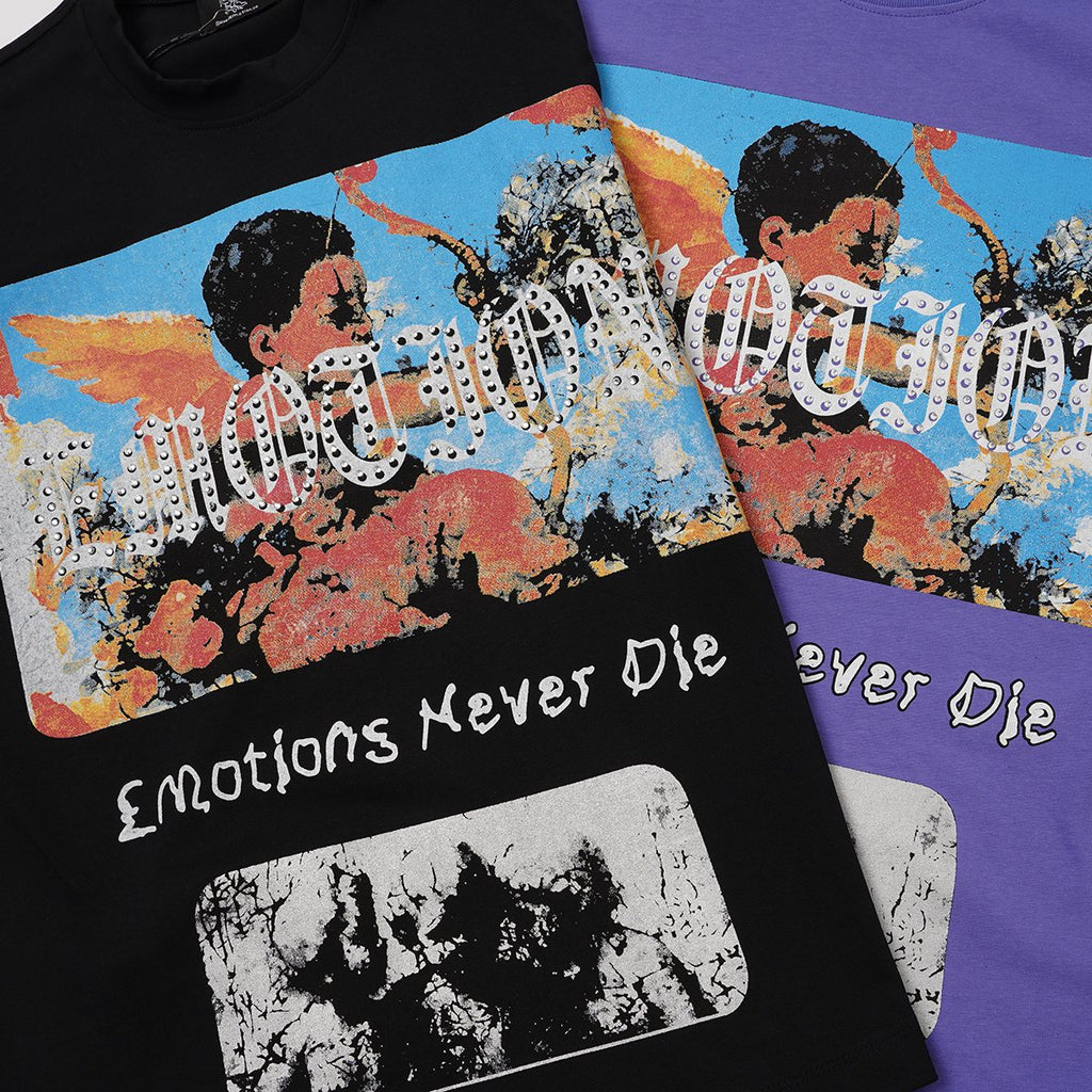 MIXED EMOTION Rhinestone Graphic T-Shirt ¡ª detail