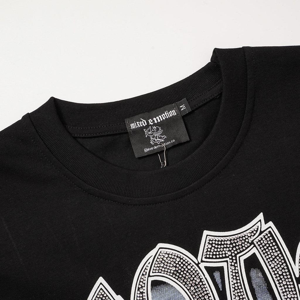 MIXED EMOTION Angel Praying Hands Graphic T-Shirt ¡ª neck_label