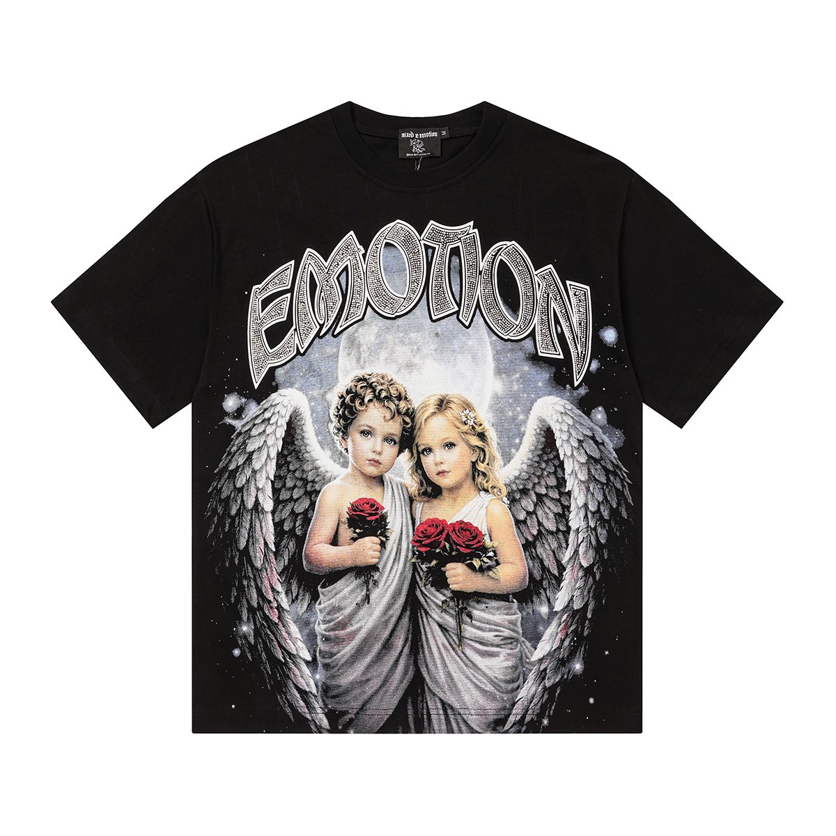 MIXED EMOTION Angel Praying Hands Graphic T-Shirt ¡ª front