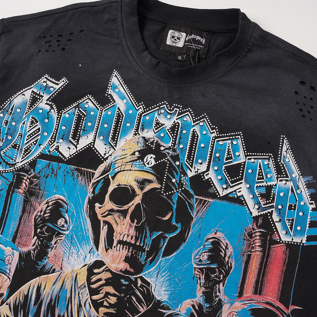 Godspeed Operational Surgeon Distressed Graphic T-Shirt ¡ª detail