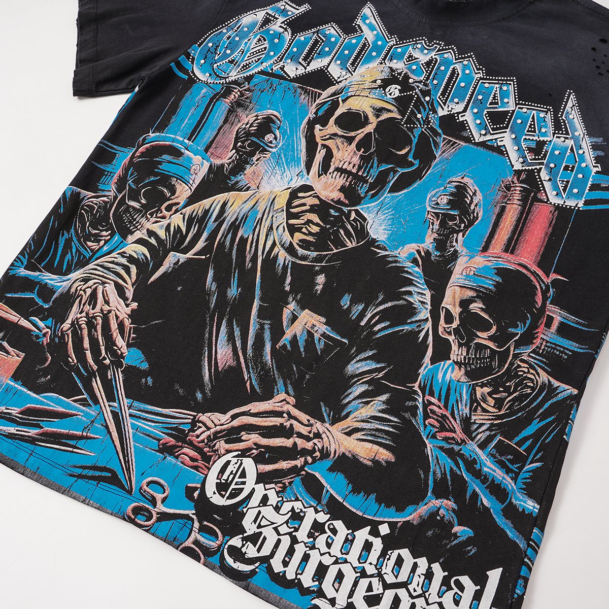 Godspeed Operational Surgeon Distressed Graphic T-Shirt ¡ª detail