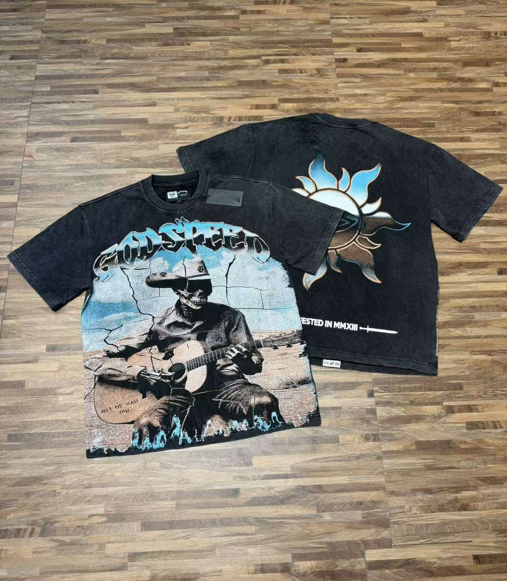 Godspeed Skeleton Guitar Graphic T-Shirt ¡ª context
