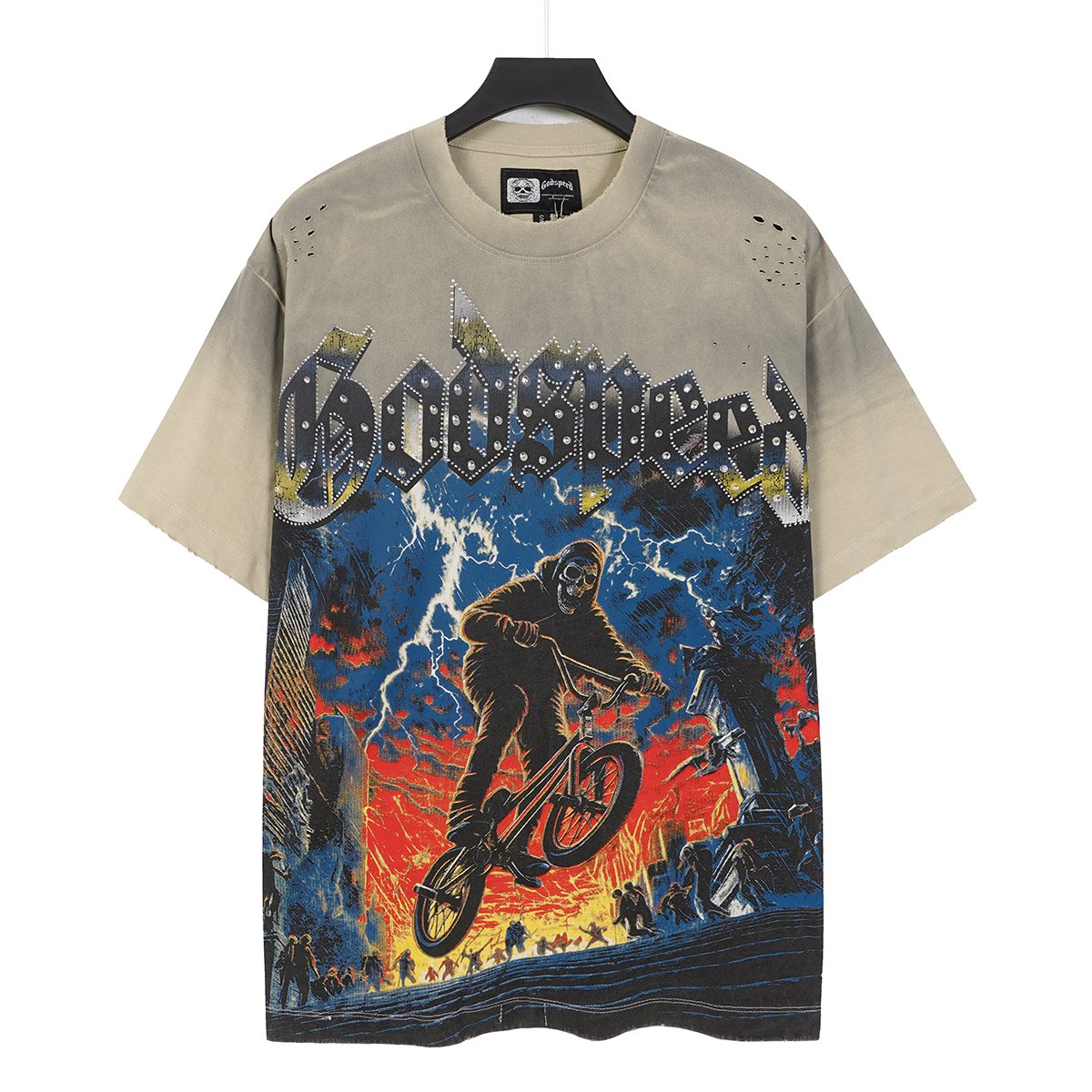 Godspeed Cyclist Graphic Distressed T-Shirt ¡ª hero