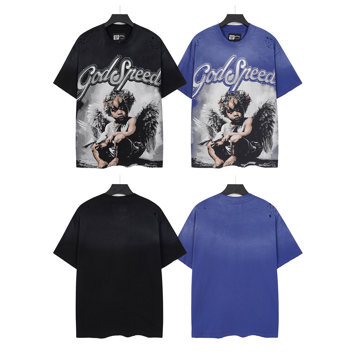 Godspeed Distressed Washed Graphic T-Shirt ¡ª comparison