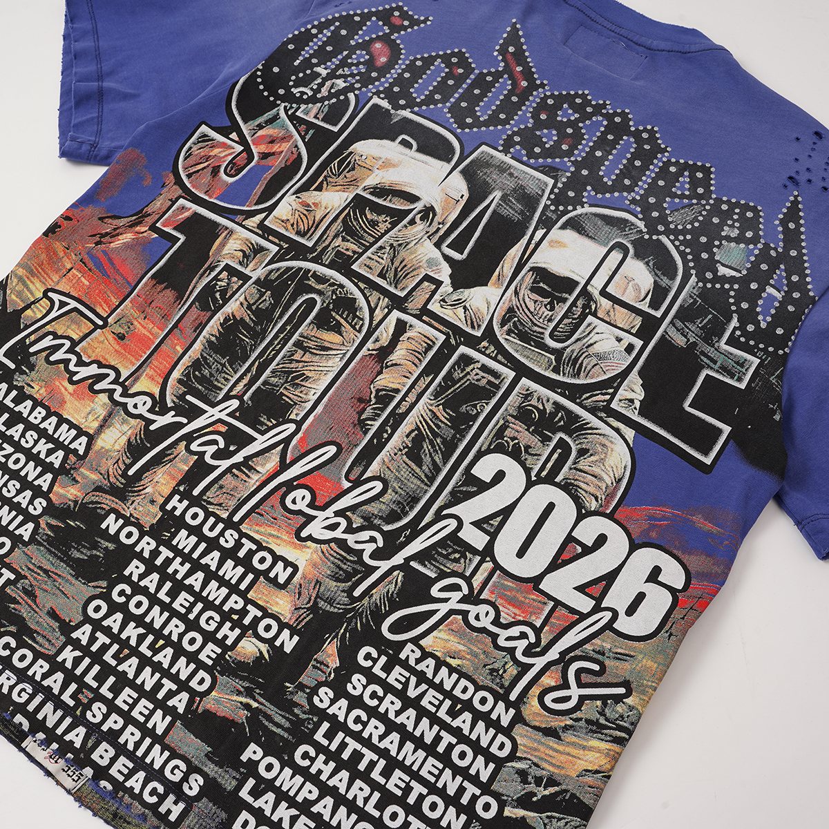 Godspeed Space Tour Astronaut Graphic Short-Sleeve T-Shirt ¡ª detail
