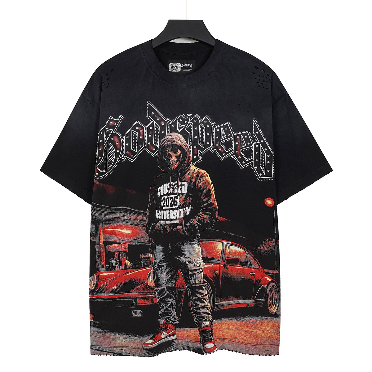 Godspeed Manifested Dreams University Distressed Short-Sleeve T-Shirt ¡ª hero