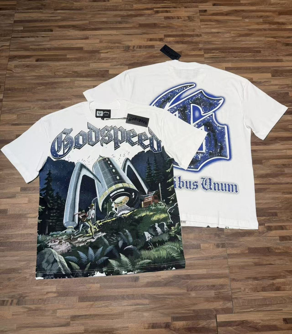 Godspeed Sci-Fi Landscape Graphic T-Shirt ¡ª context