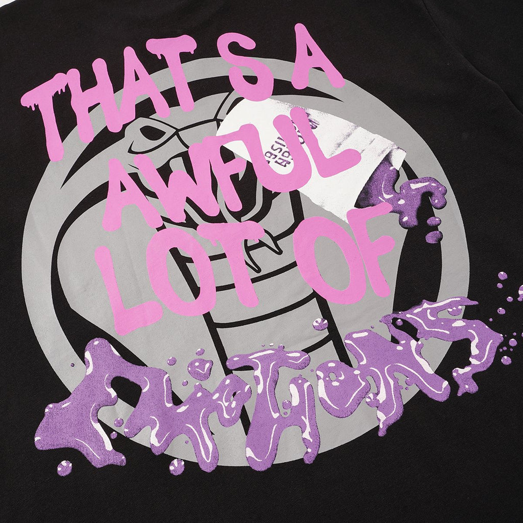 THAT'S A AWFUL LOT OF COUGH SYRUP Skull Graphic T-Shirt ¡ª detail