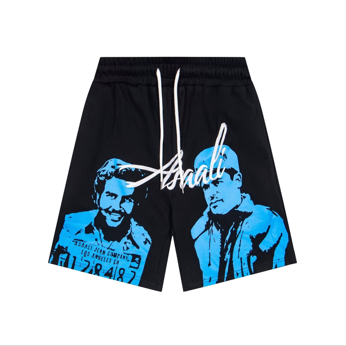 ASAALL Portrait Graphic Drawstring Shorts ¡ª front