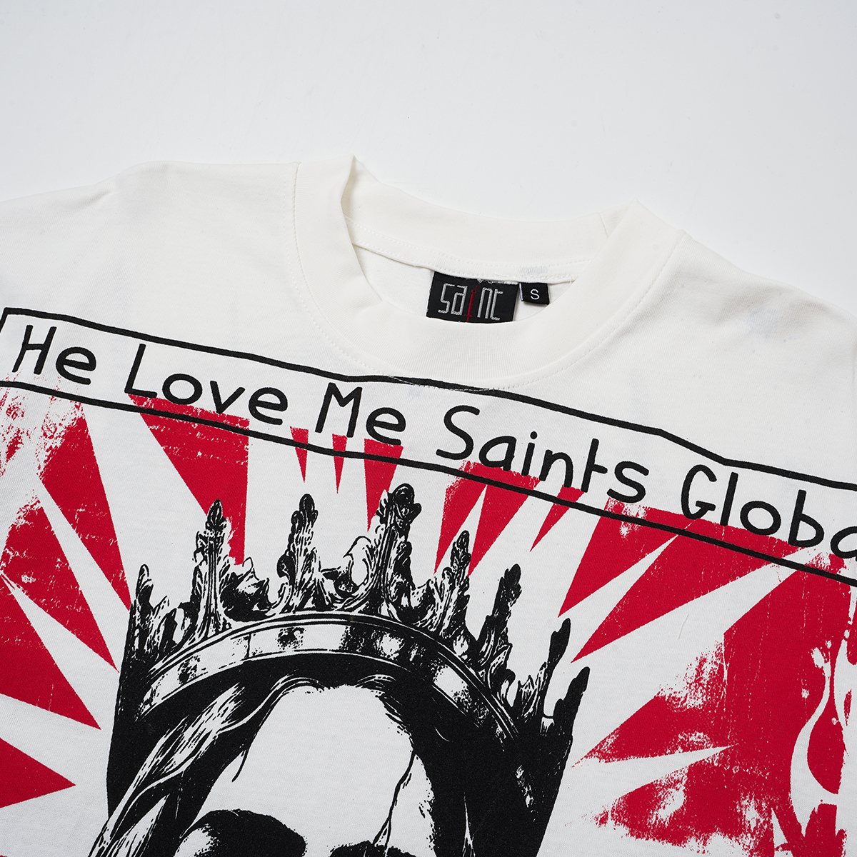 SAINT Jesus Crown Graphic T-Shirt ¡ª detail