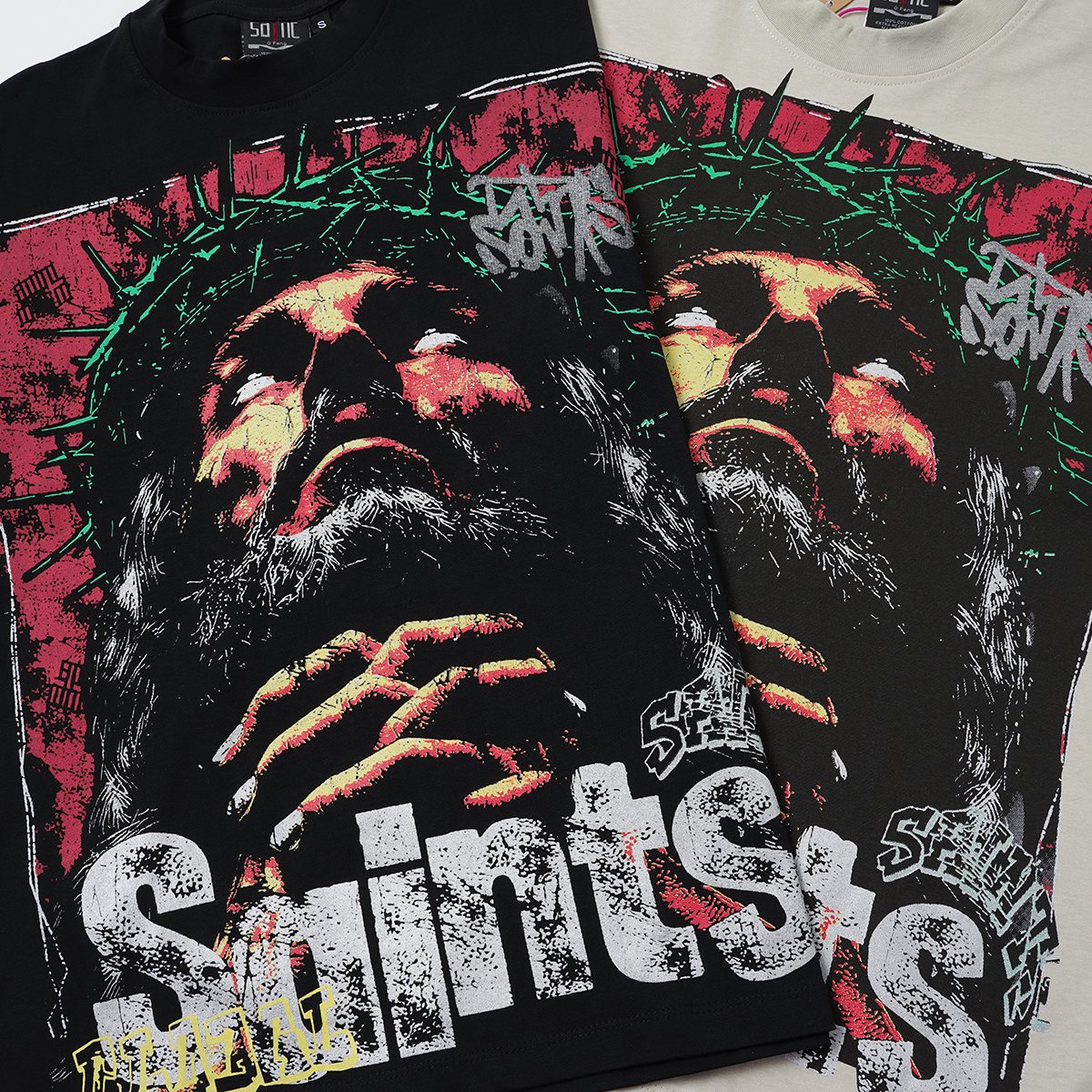 SAINT Portrait Graphic T-Shirt ¡ª detail