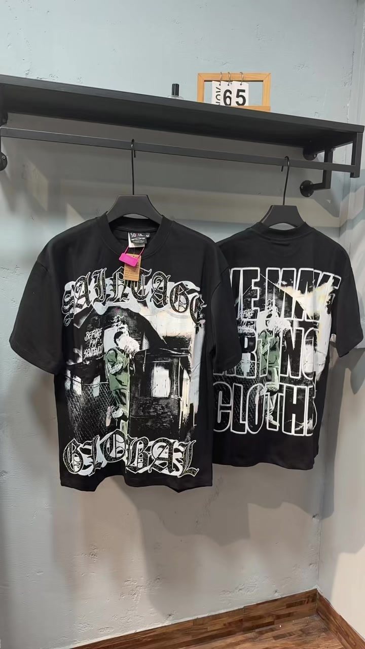SAINT Black Rhinestone Graphic T-Shirt ¡ª context