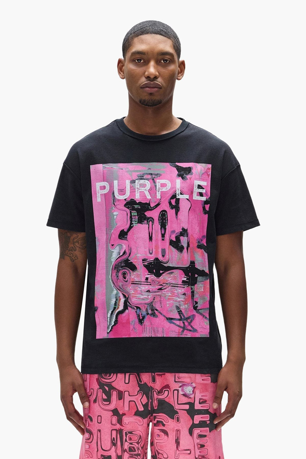 Purple Brand Displaced Graphic T-Shirt ¡ª context