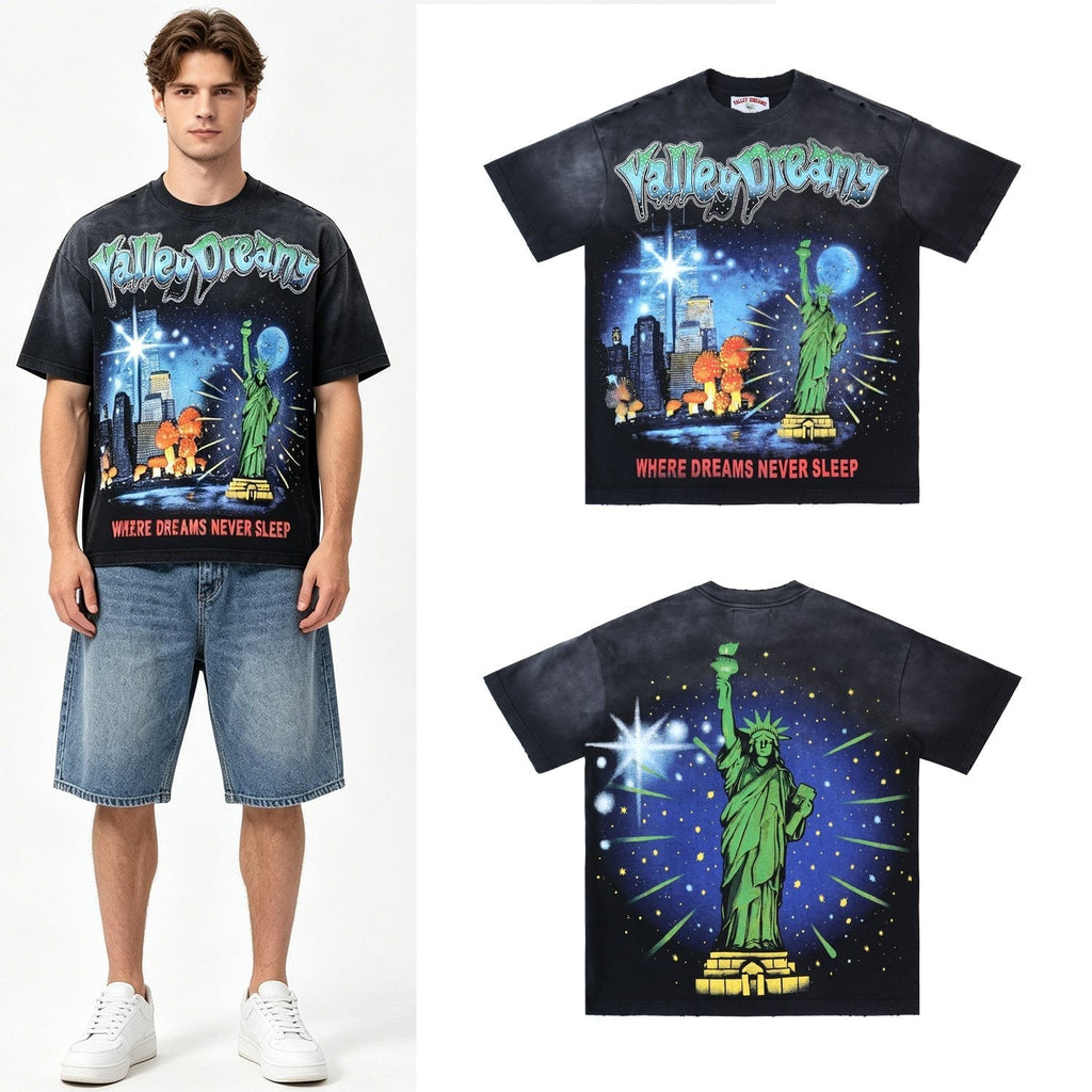 Valley Dreams Statue of Liberty Graphic T-Shirt ¡ª comparison