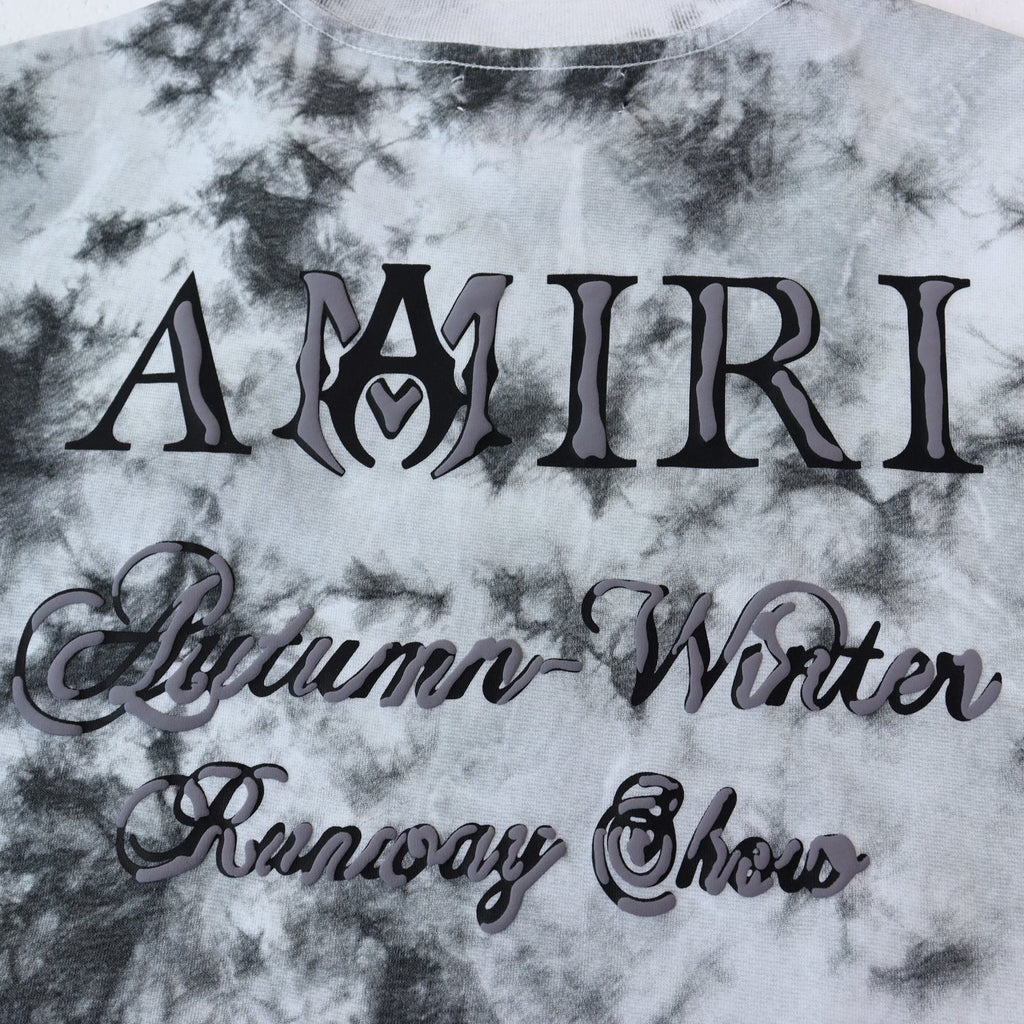 AMIRI Gray Tie-Dye Graphic T-Shirt ¡ª detail