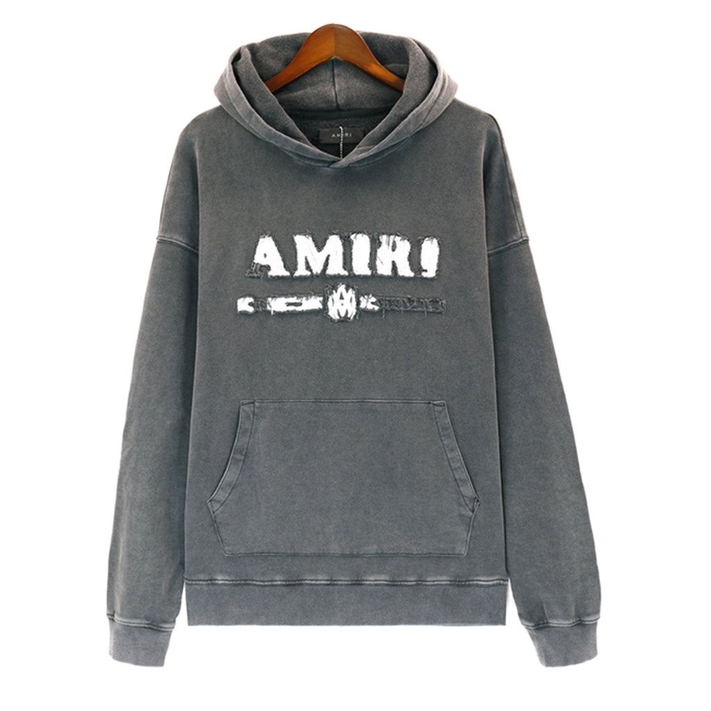 AMIRI Washed Dark Gray Graphic Hoodie ¡ª hero