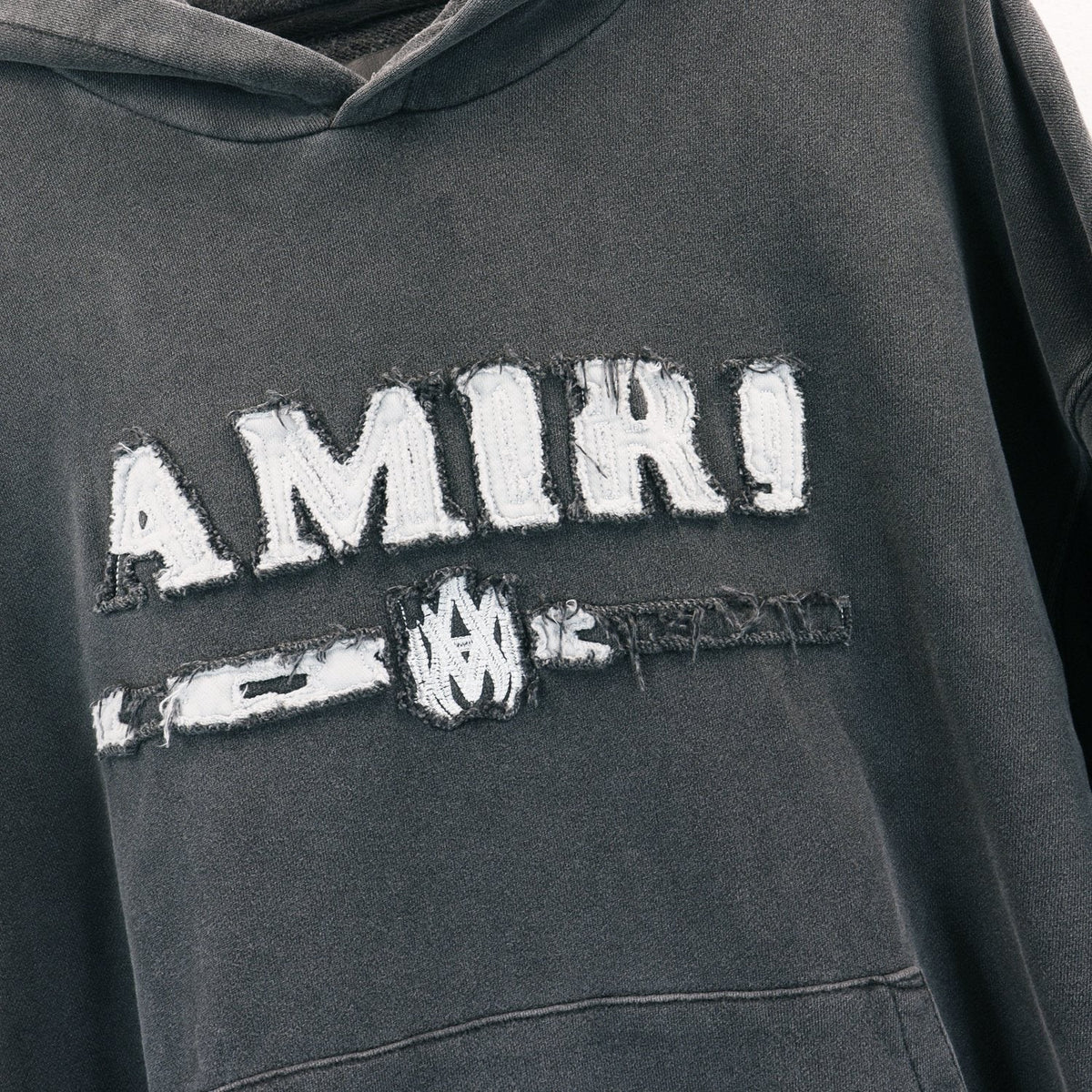 AMIRI Washed Dark Gray Graphic Hoodie ¡ª detail