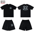 AMIRI Ice Blue Flame Graphic Short-Sleeve Set ¡ª front