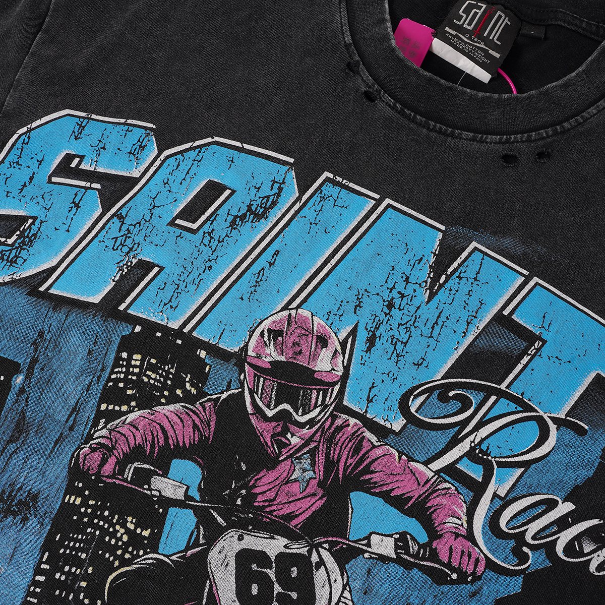 SAINT Racing Motorcycle Graphic T-Shirt ¡ª detail