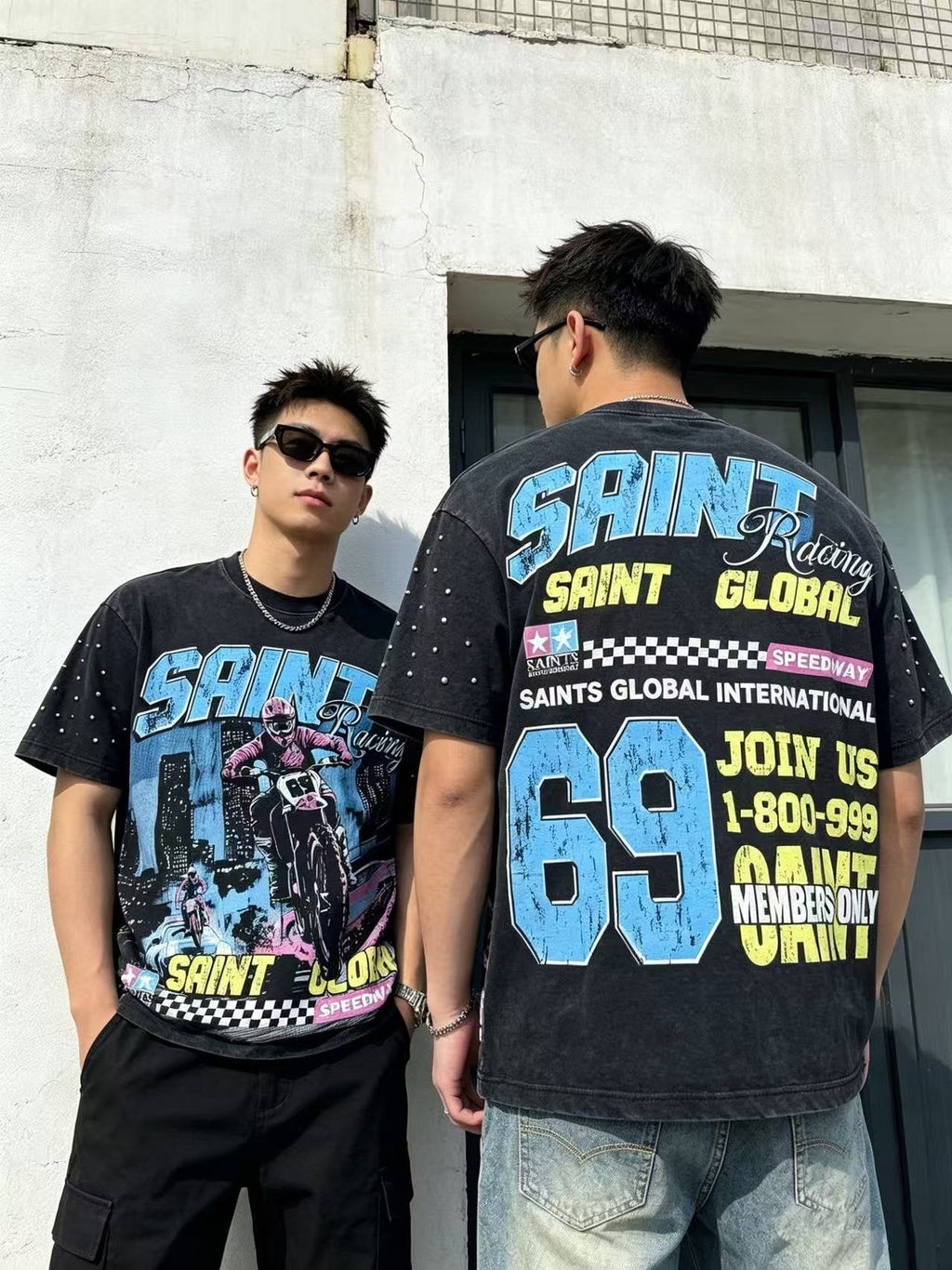 SAINT Racing Motorcycle Graphic T-Shirt ¡ª context