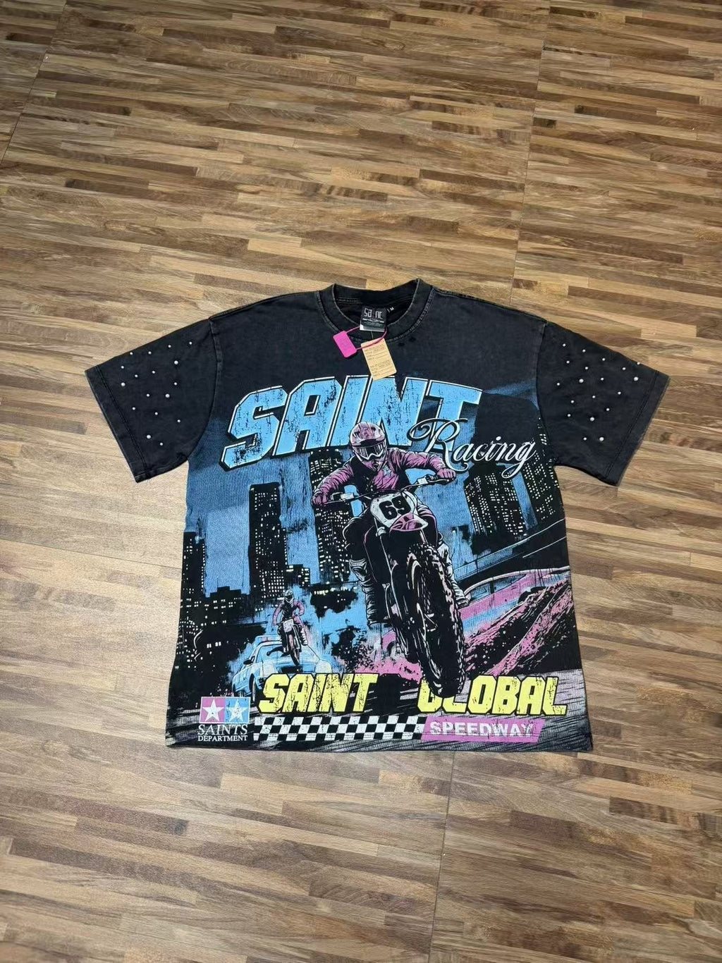 SAINT Racing Motorcycle Graphic T-Shirt ¡ª front