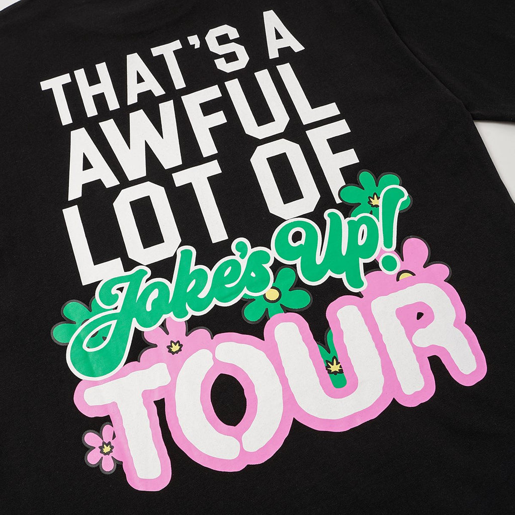 THAT'S A AWFUL LOT OF COUGH SYRUP Floral Tour Graphic T-Shirt ¡ª detail