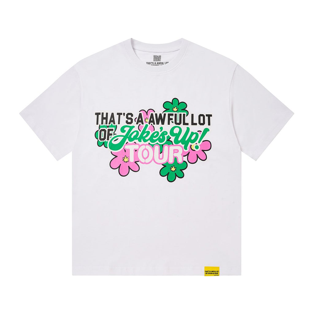 THAT'S A AWFUL LOT OF COUGH SYRUP Floral Tour Graphic T-Shirt ¡ª hero