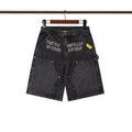THAT'S A AWFUL LOT OF COUGH SYRUP Rhinestone Washed Denim Shorts ¡ª hero