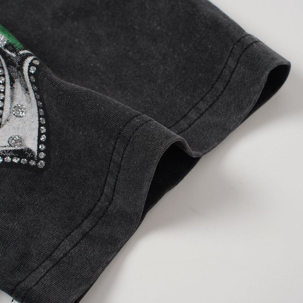 Godspeed Washed Black Rock Graphic T-Shirt ¡ª detail