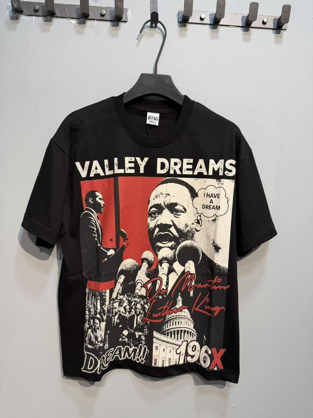 VALLEY I Have a Dream 1963 Graphic T-Shirt - Black ¡ª front
