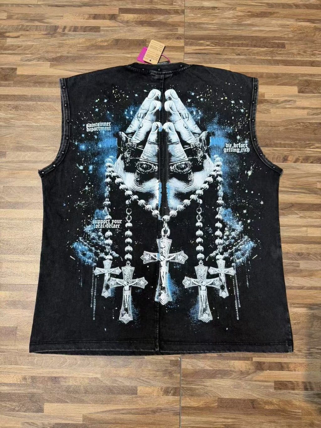 SAINT Washed Rock Graphic Sleeveless T-Shirt ¡ª back