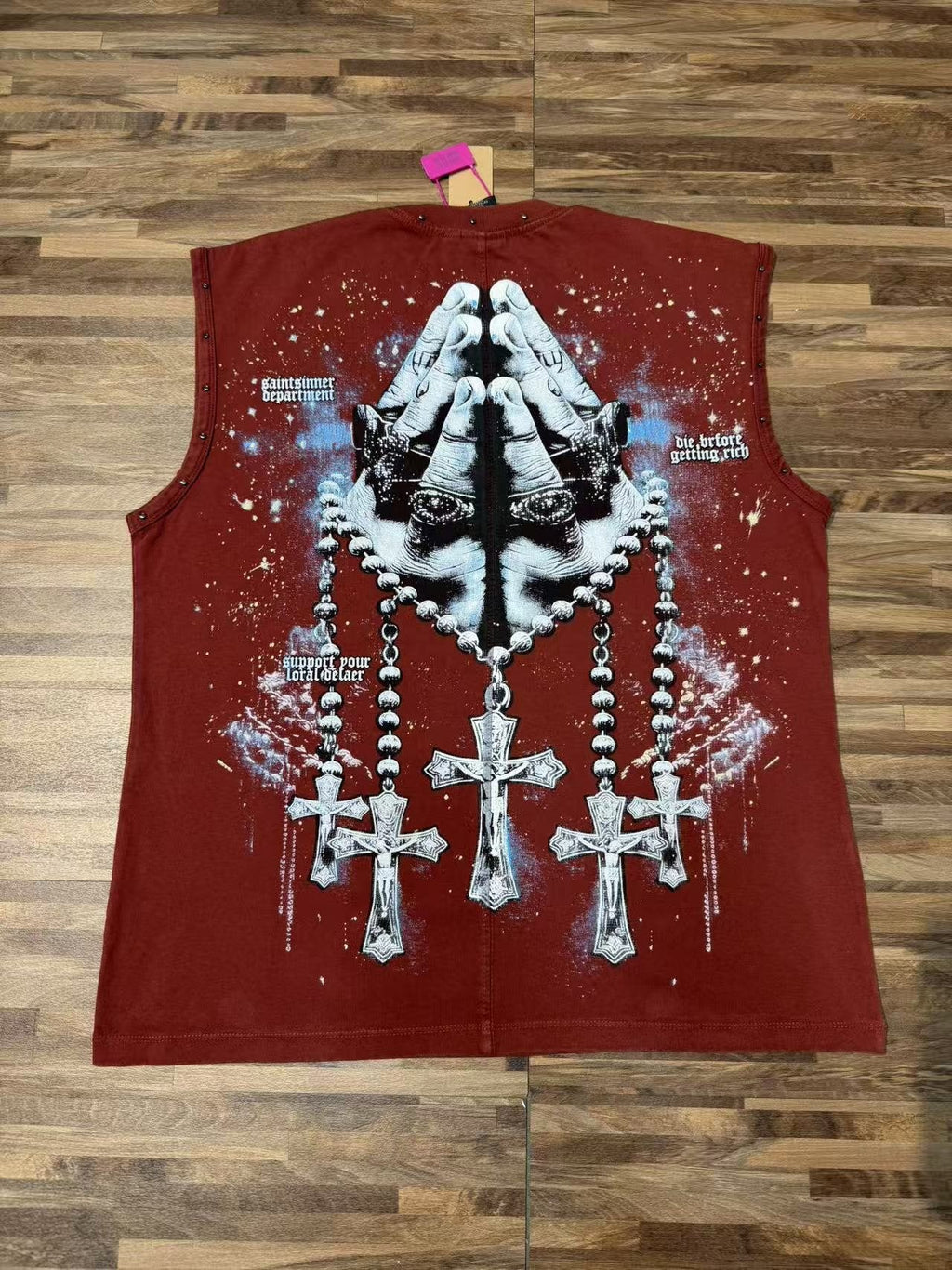 SAINT Washed Rock Graphic Sleeveless T-Shirt ¡ª back