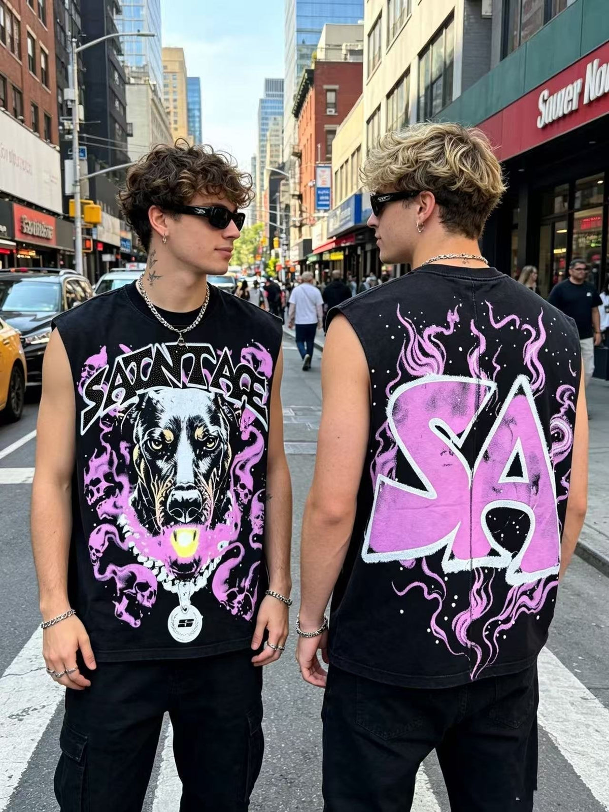 SAINT Dog Graphic Sleeveless T-Shirt ¡ª context