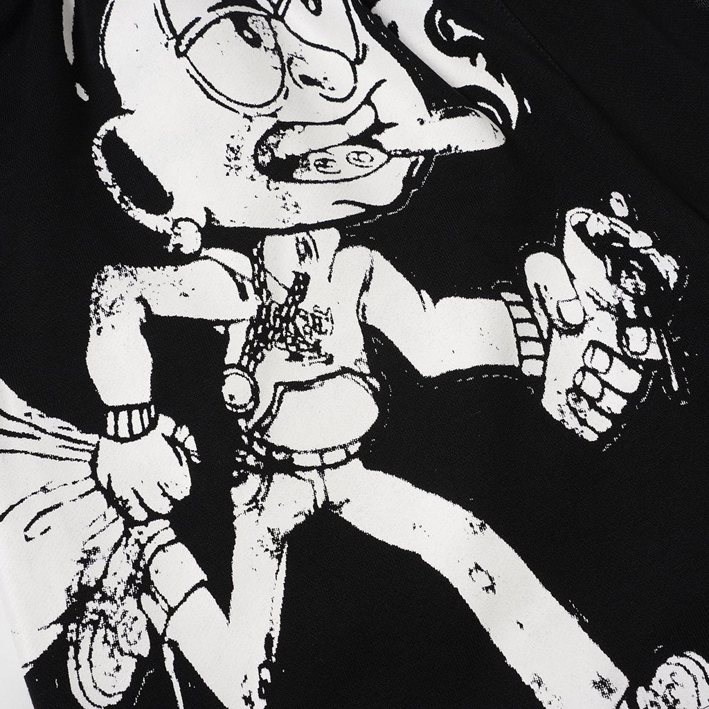 THAT'S A AWFUL LOT OF COUGH SYRUP Drawstring Graphic Shorts ¡ª detail