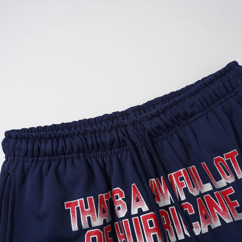 THAT'S A AWFUL LOT OF COUGH SYRUP Navy Graphic Shorts ¡ª detail
