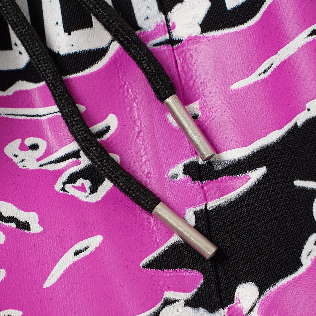 THAT'S A AWFUL LOT OF COUGH SYRUP Black Front Graphic Shorts ¡ª detail