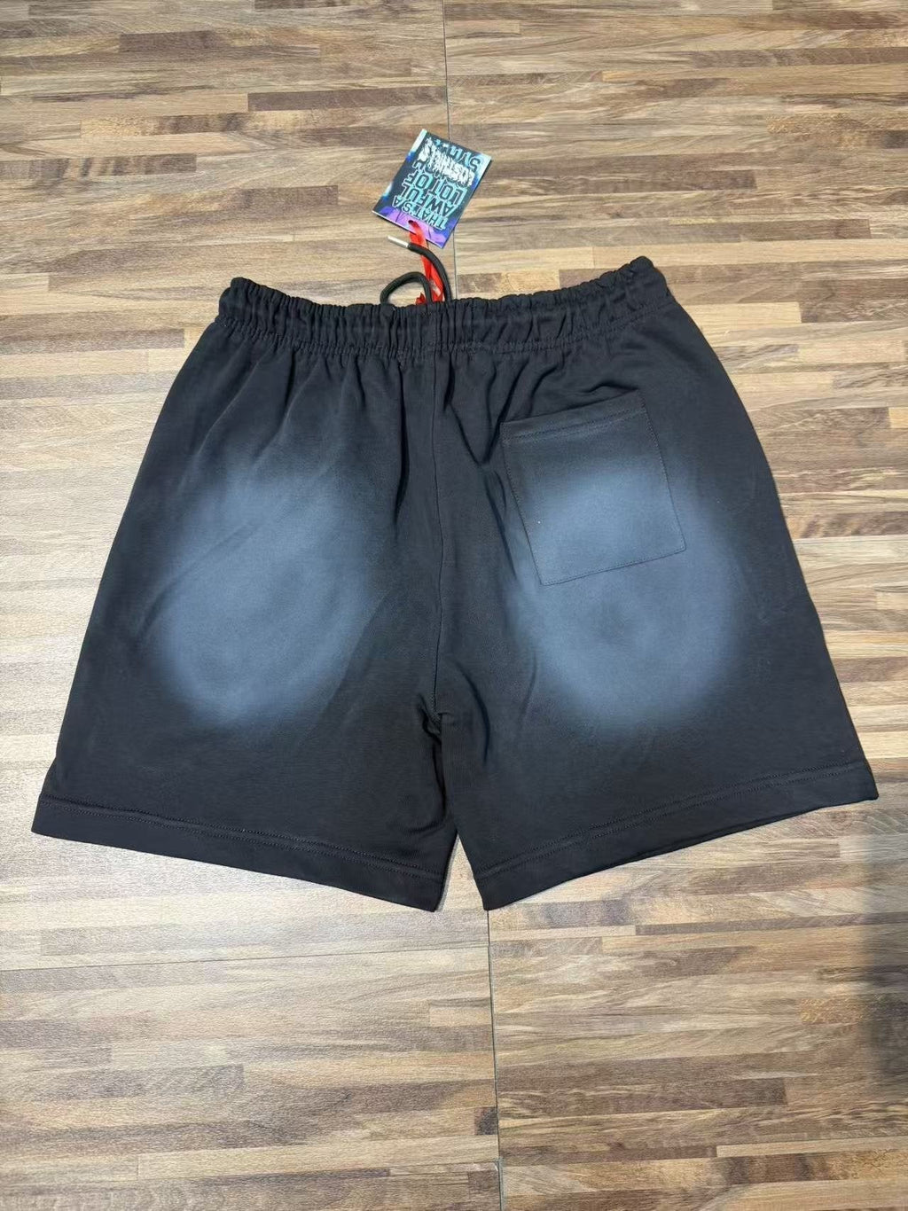 THAT'S A AWFUL LOT OF COUGH SYRUP Black Front Graphic Shorts ¡ª back