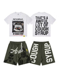 THAT'S A AWFUL LOT OF COUGH SYRUP Photo Graphic Short-Sleeve Set ¡ª front
