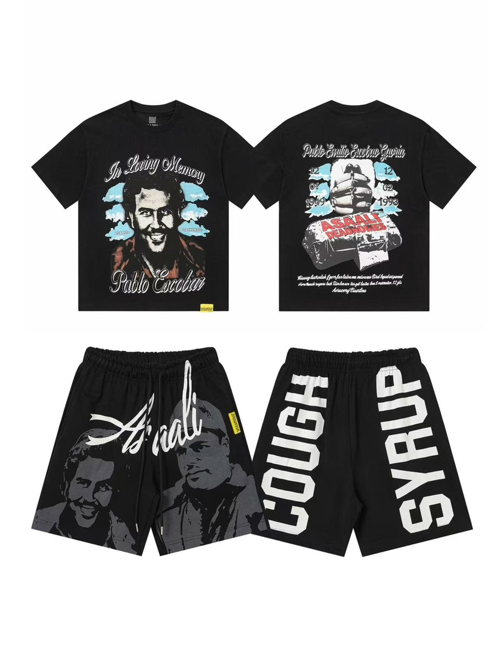 THAT'S A AWFUL LOT OF COUGH SYRUP Pablo Escobar Graphic Short-Sleeve Set ¡ª hero