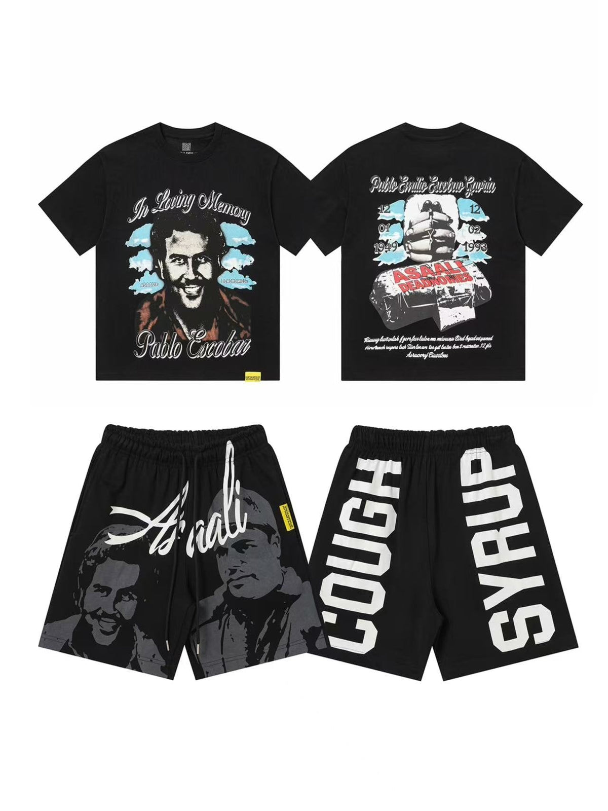 THAT'S A AWFUL LOT OF COUGH SYRUP Pablo Escobar Graphic Short-Sleeve Set ¡ª hero