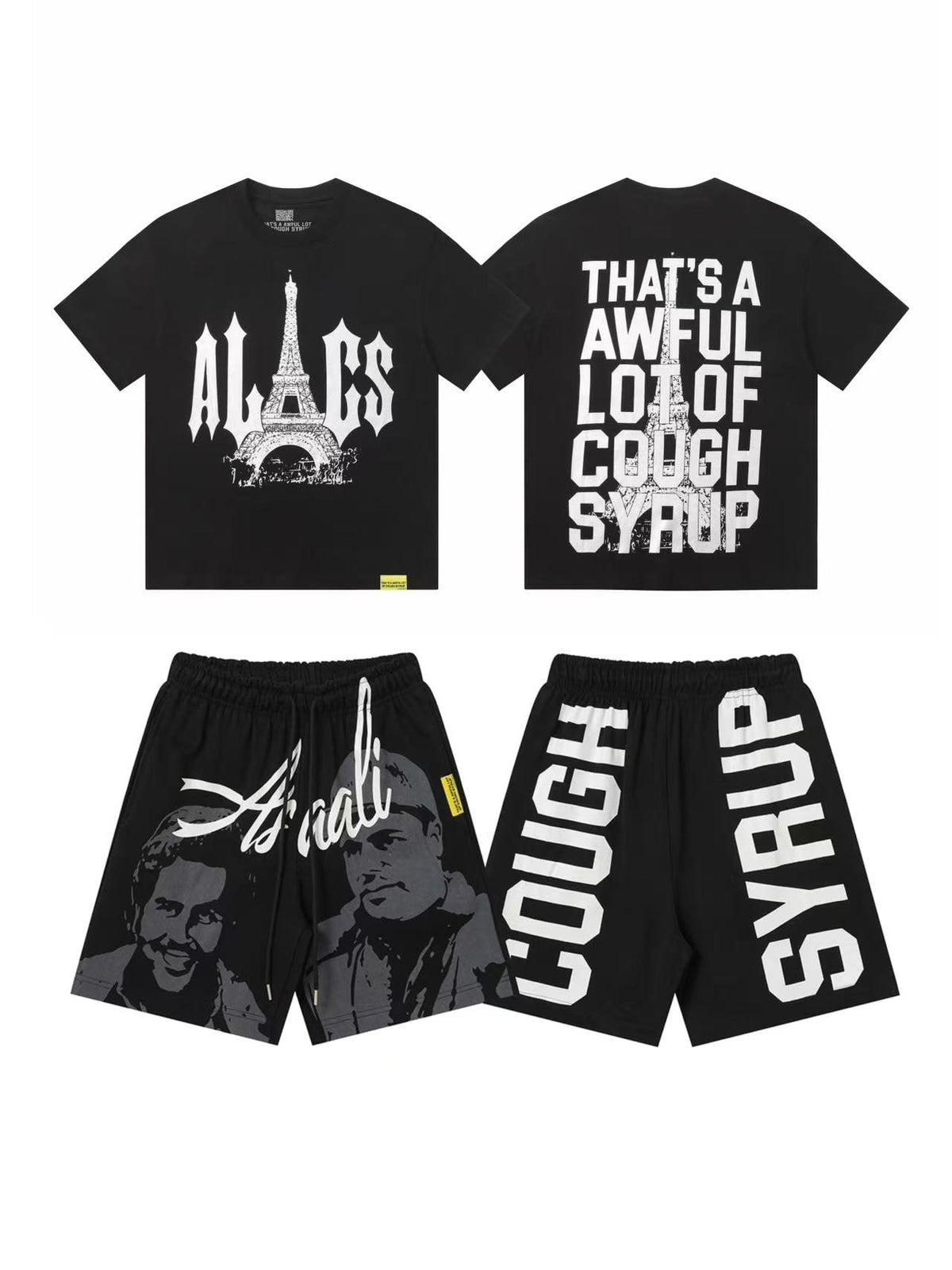 THAT'S A AWFUL LOT OF COUGH SYRUP Paris Eiffel Graphic Short-Sleeve Set ¡ª front