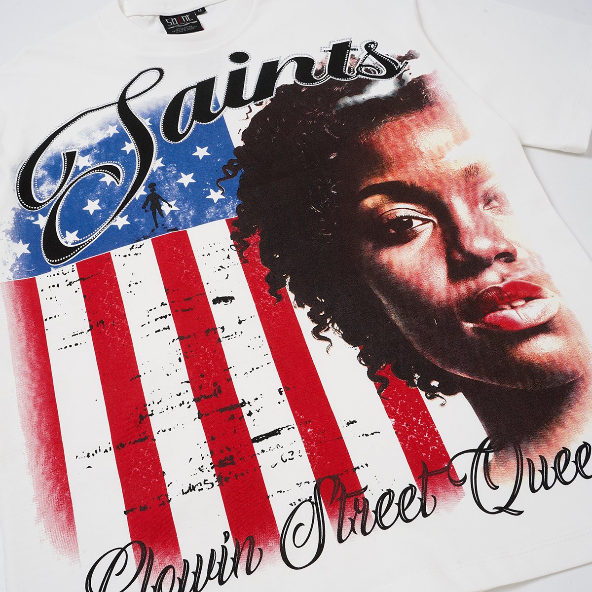 SAINT Glowing Street Queen Graphic T-Shirt ¡ª detail