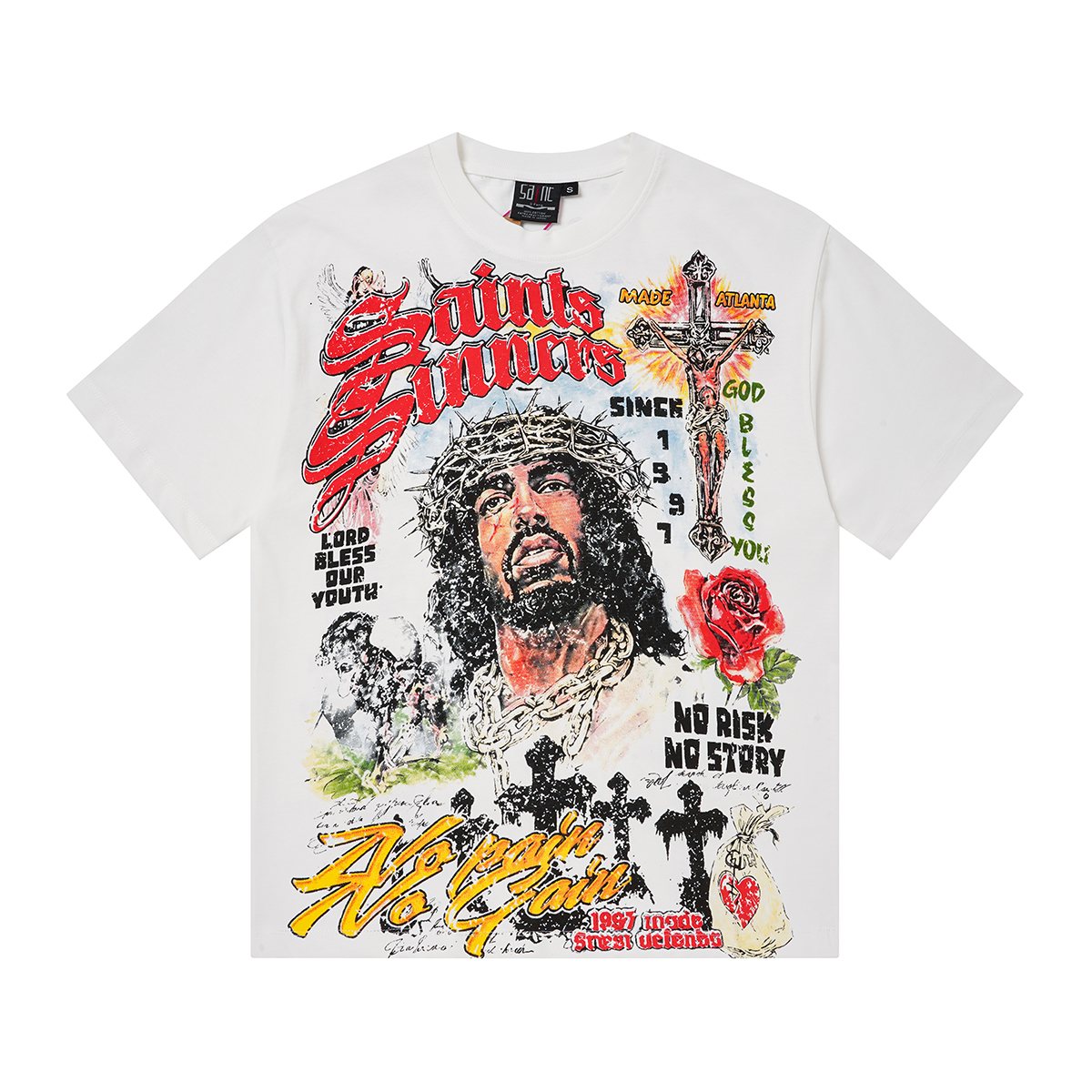 SAINT Religious-Inspired Graphic Short-Sleeve T-Shirt ¡ª hero