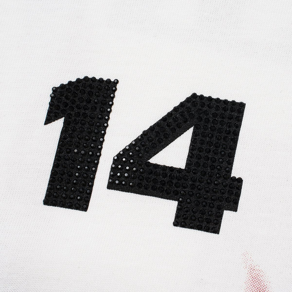 SAINT Rhinestone Number Graphic T-Shirt ¡ª detail
