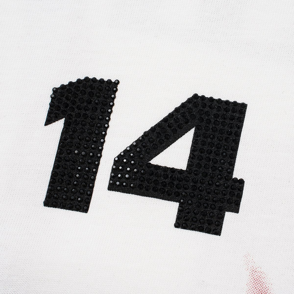 SAINT Rhinestone Number Graphic T-Shirt ¡ª detail