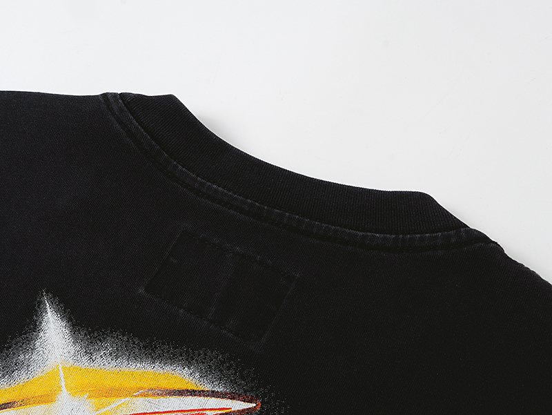 Godspeed Washed Black Front & Back Graphic T-Shirt ¡ª detail