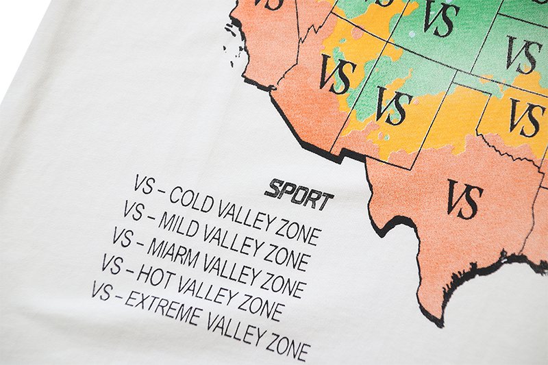 VALE USA Forecast Alert Weather Map Graphic T-Shirt ¡ª detail