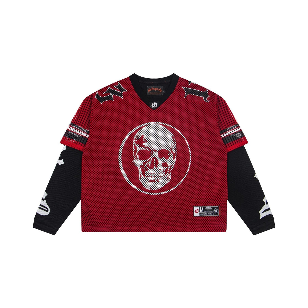 Godspeed Skull K-Back Mesh Long-Sleeve T-Shirt ¡ª front